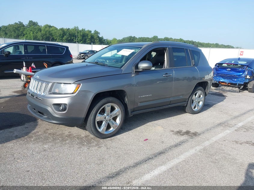 2014 Jeep Compass VIN 1C4NJDEB8ED632829 IAAI salvage auction — REAR END, Clear (Indiana), sold $1,050 on 2026-07-25 (photo 2)