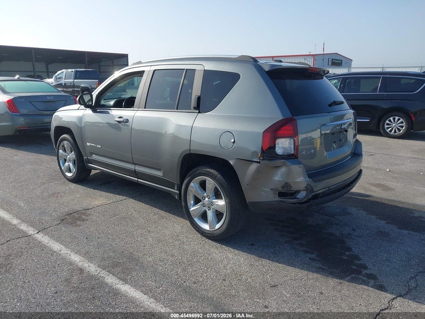 2014 Jeep Compass VIN 1C4NJDEB8ED632829 IAAI salvage auction — REAR END, Clear (Indiana), sold $1,050 on 2026-07-25 (photo 3)