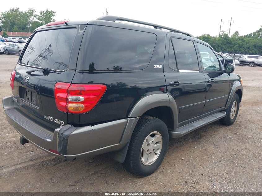 2004 Toyota Sequoia VIN 5TDBT44A34S232573 IAAI salvage auction — NORMAL WEAR, Clear (Pennsylvania), sold $700 on 2026-07-10 (photo 4)