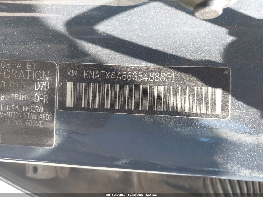 2016 Kia Forte VIN KNAFX4A66G5488851 IAAI salvage auction — LEFT FRONT, Salvage (California), sold $1,300 on 2026-07-13 (photo 9)
