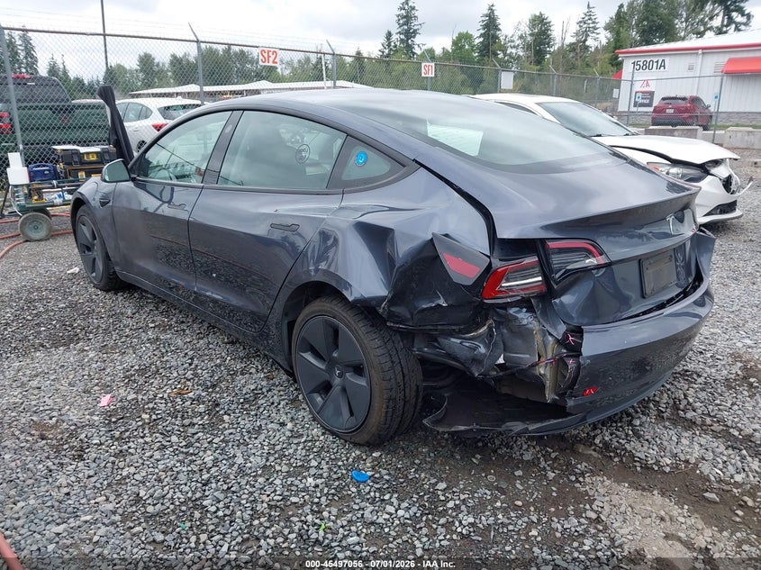 2023 Tesla Model 3 VIN 5YJ3E1EA7PF581160 IAAI salvage auction — REAR END, Bill Of Sale (Washington), sold $5,200 on 2026-07-22 (photo 3)