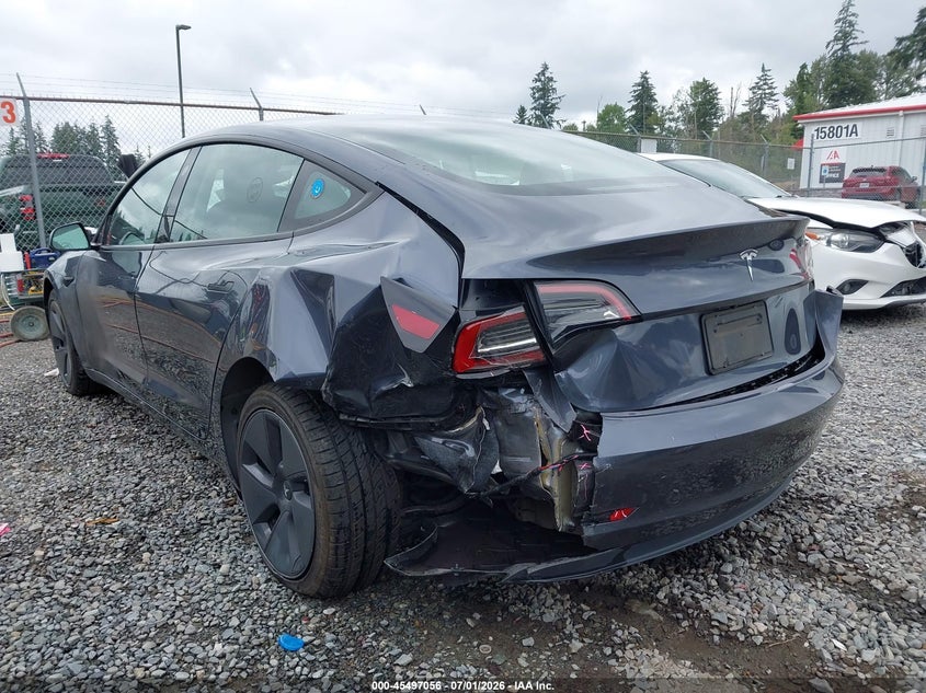2023 Tesla Model 3 VIN 5YJ3E1EA7PF581160 IAAI salvage auction — REAR END, Bill Of Sale (Washington), sold $5,200 on 2026-07-22 (photo 6)
