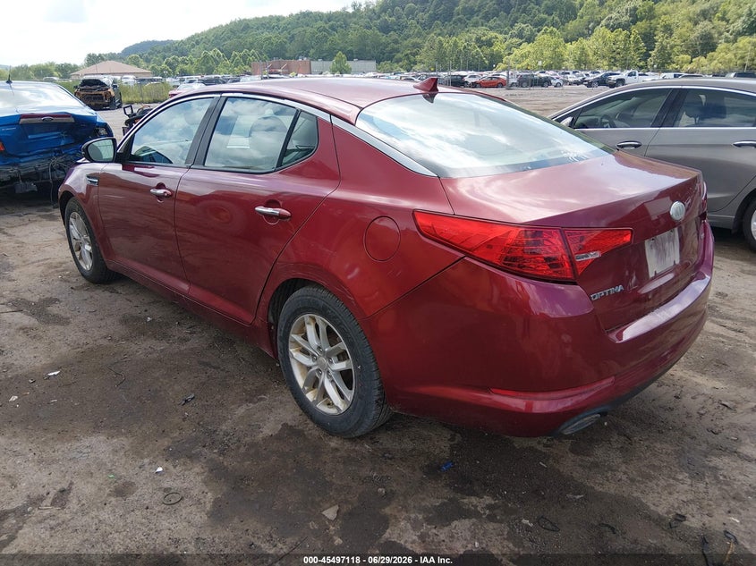 2013 Kia Optima VIN 5XXGM4A71DG219933 IAAI salvage auction — NORMAL WEAR, Clear-Dealer Only (West Virginia), sold $200 on 2026-07-30 (photo 3)