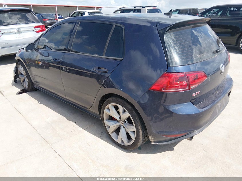 2017 Volkswagen Golf gti VIN 3VW547AU6HM072752 IAAI salvage auction — NORMAL WEAR, Original (Texas), sold $2,225 on 2026-07-10 (photo 3)
