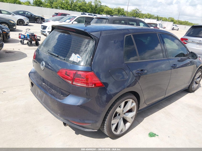 2017 Volkswagen Golf gti VIN 3VW547AU6HM072752 IAAI salvage auction — NORMAL WEAR, Original (Texas), sold $2,225 on 2026-07-10 (photo 4)
