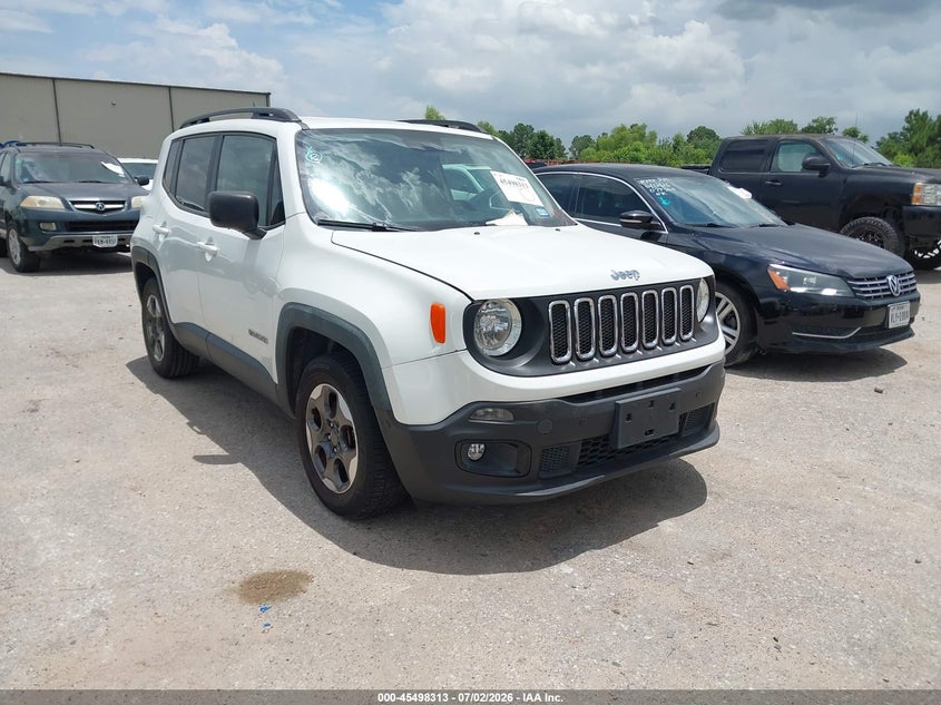 2017 Jeep Renegade VIN ZACCJAAB2HPF74315 IAAI salvage auction — NORMAL WEAR, Original (Texas), sold $2,350 on 2026-07-22 (photo 1)