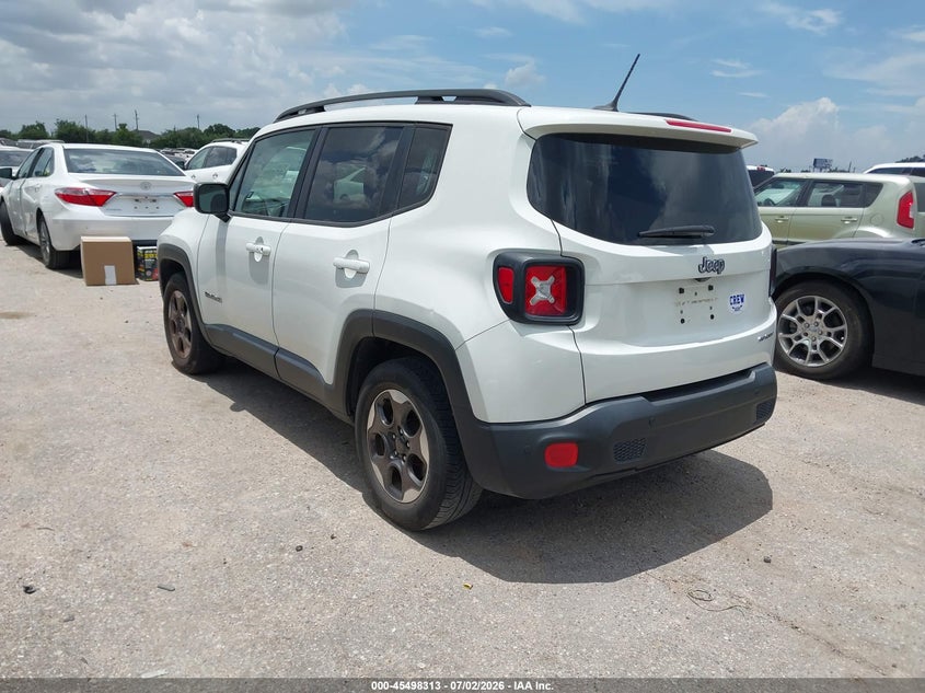 2017 Jeep Renegade VIN ZACCJAAB2HPF74315 IAAI salvage auction — NORMAL WEAR, Original (Texas), sold $2,350 on 2026-07-22 (photo 3)