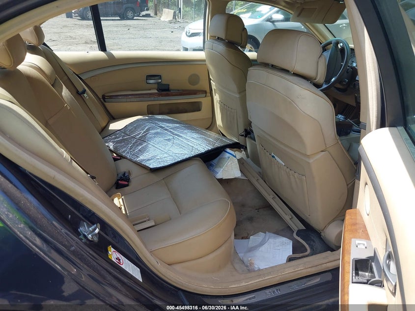 2006 BMW 7 series VIN WBAHN83536DT26836 IAAI salvage auction — UNKNOWN, Parts Only Bos (Maryland), sold $25 on 2026-07-15 (photo 8)