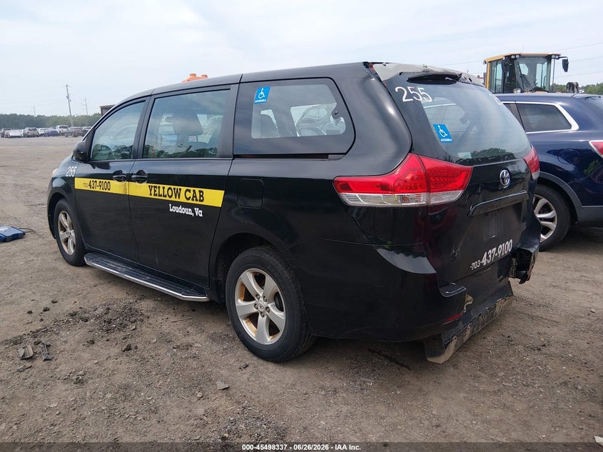 2012 Toyota Sienna VIN 5TDZK3DC0CS273643 IAAI salvage auction — NORMAL WEAR, Clear (Virginia), sold $1,000 on 2026-07-22 (photo 3)