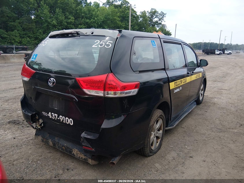 2012 Toyota Sienna VIN 5TDZK3DC0CS273643 IAAI salvage auction — NORMAL WEAR, Clear (Virginia), sold $1,000 on 2026-07-22 (photo 4)