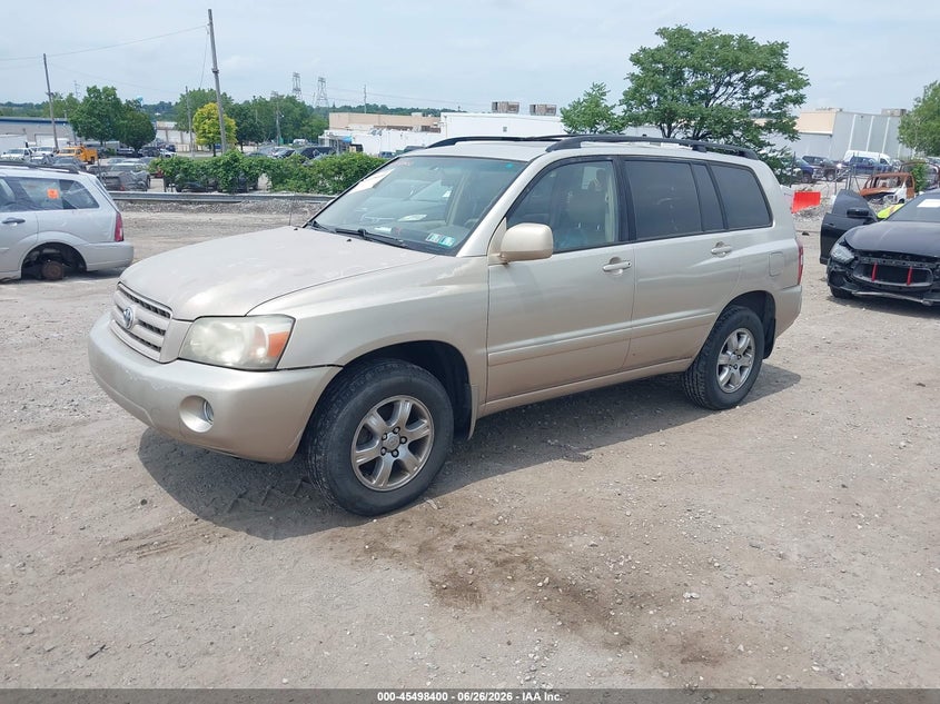 2006 Toyota Highlander VIN JTEEP21A260185273 IAAI salvage auction — NORMAL WEAR, Clear (Pennsylvania), sold $1,725 on 2026-07-17 (photo 2)