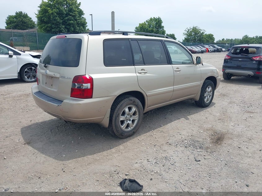 2006 Toyota Highlander VIN JTEEP21A260185273 IAAI salvage auction — NORMAL WEAR, Clear (Pennsylvania), sold $1,725 on 2026-07-17 (photo 4)