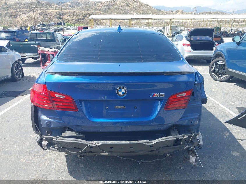 2015 BMW M5 VIN WBSFV9C54FD594657 IAAI salvage auction — REAR END, Salvage (California), sold $14,100 on 2026-07-29 (photo 6)