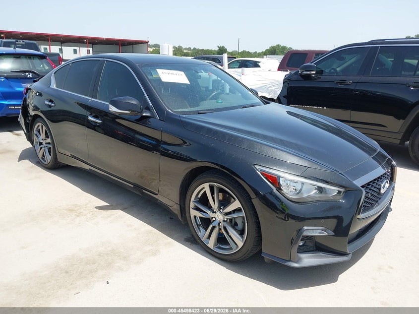 2021 Infiniti Q50 VIN JN1EV7CP1MM707358 IAAI salvage auction — REAR END, Salvage Title, sold $6,800 on 2026-09-03 (photo 1)