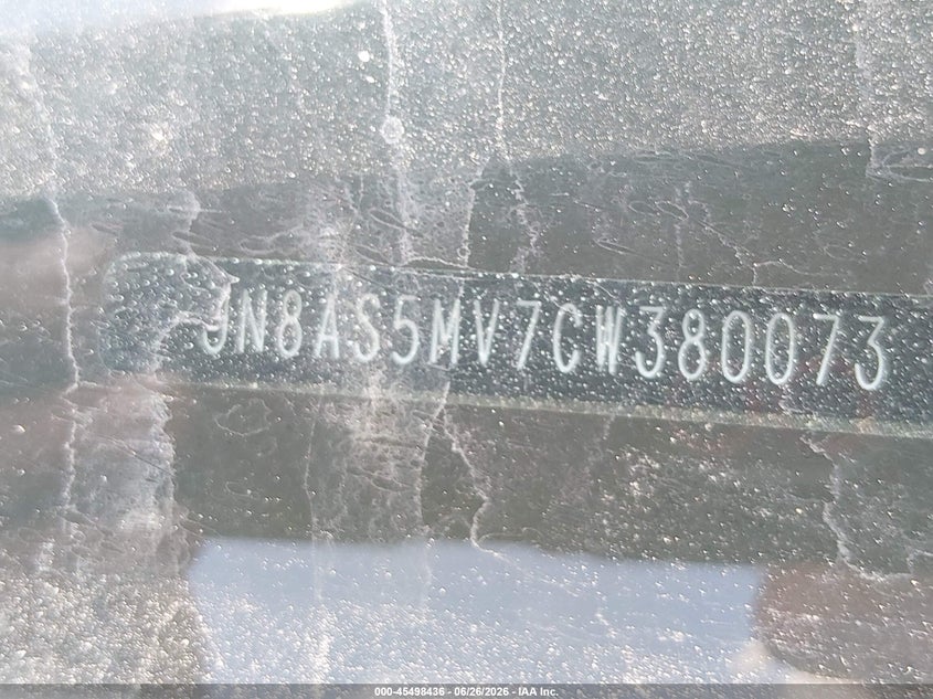 2012 Nissan Rogue VIN JN8AS5MV7CW380073 IAAI salvage auction — NORMAL WEAR, Original (Texas), sold $225 on 2026-07-20 (photo 9)