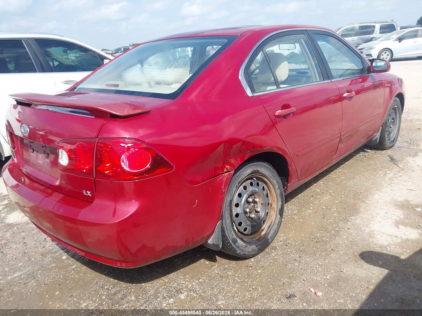 2007 Kia Optima VIN KNAGE123275111883 IAAI salvage auction — NORMAL WEAR, Original (Texas), sold $25 on 2026-07-29 (photo 4)