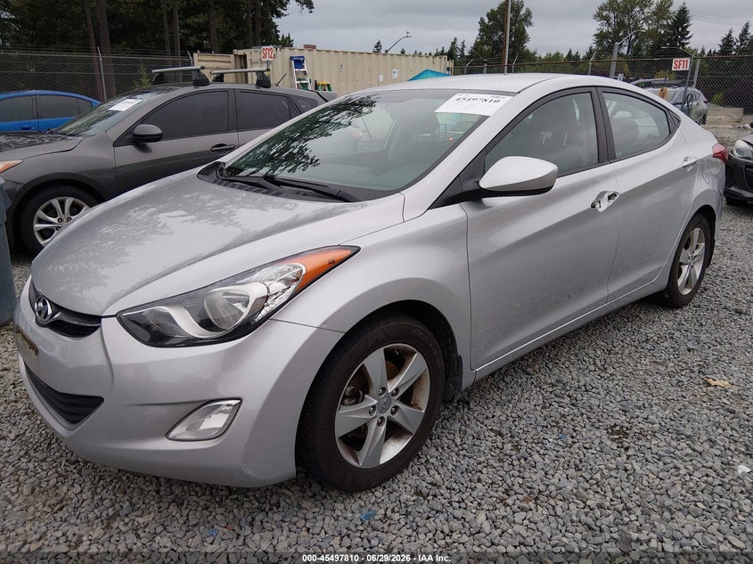 2013 Hyundai Elantra VIN KMHDH4AE5DU712218 IAAI salvage auction — THEFT, Salvage Title, sold $1,700 on 2026-08-03 (photo 2)
