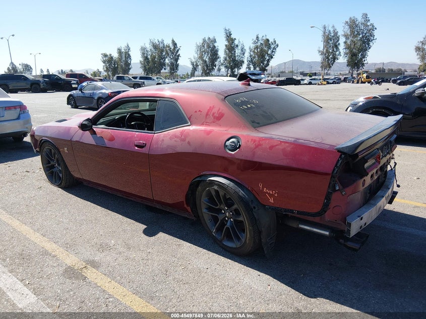 2021 Dodge Challenger VIN 2C3CDZFJ4MH683848 IAAI salvage auction — FRONT & REAR, Salvage Title, sold $13,100 on 2026-08-24 (photo 3)