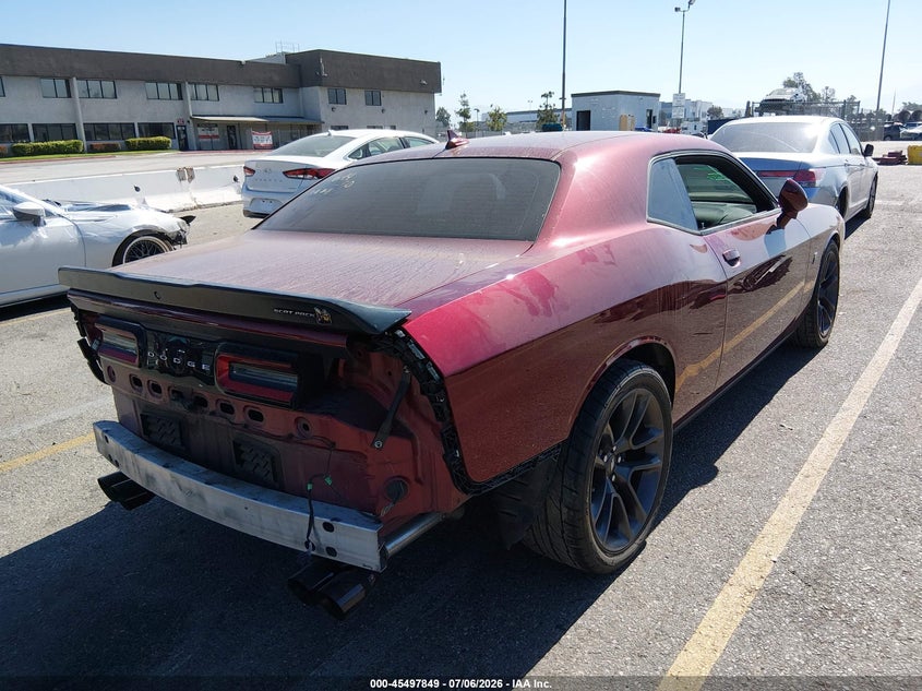 2021 Dodge Challenger VIN 2C3CDZFJ4MH683848 IAAI salvage auction — FRONT & REAR, Salvage Title, sold $13,100 on 2026-08-24 (photo 4)