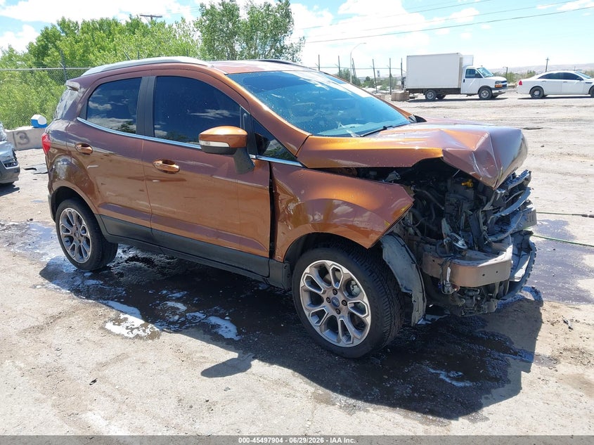 2019 Ford Ecosport VIN MAJ3S2KE9KC272520 IAAI salvage auction — FRONT END, Salvage (New Mexico), sold $25 on 2026-07-29 (photo 1)