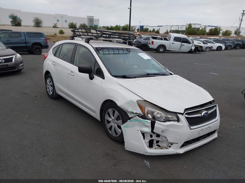 2015 Subaru Impreza VIN JF1GPAA61FH207807 IAAI salvage auction — LEFT FRONT, Salvage Title, sold $25 on 2026-07-17 (photo 1)