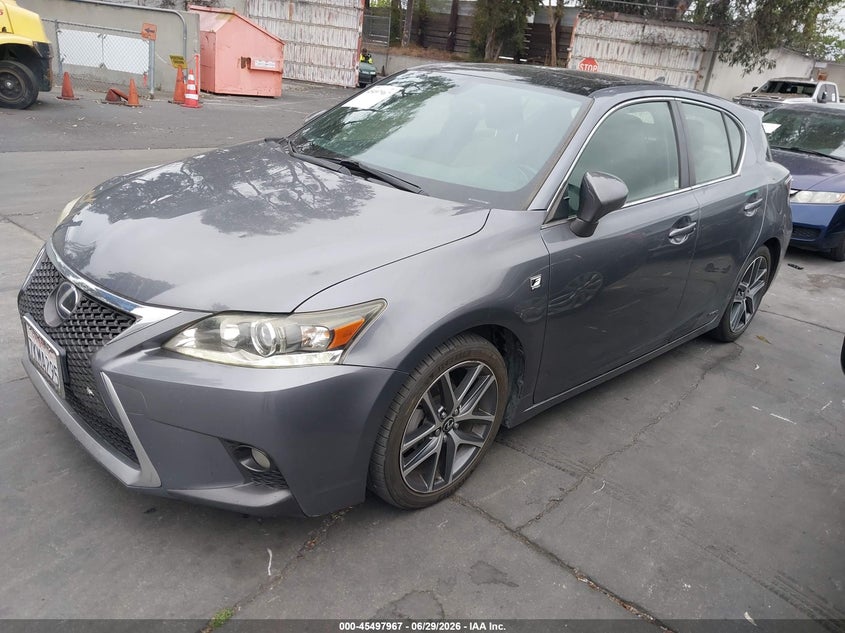2015 Lexus Ct VIN JTHKD5BH5F2224552 IAAI salvage auction — RIGHT REAR, Salvage Title, sold $2,450 on 2026-07-15 (photo 2)