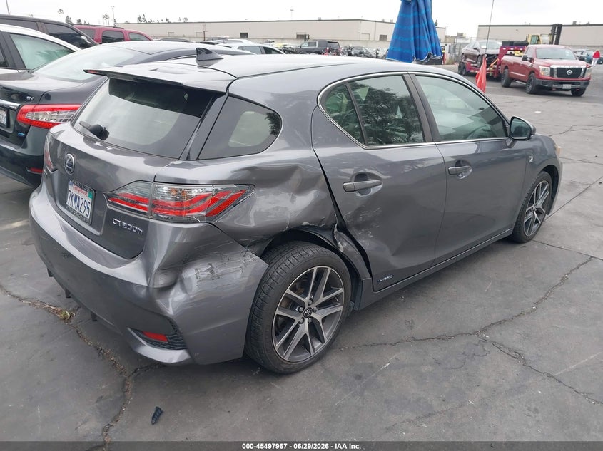2015 Lexus Ct VIN JTHKD5BH5F2224552 IAAI salvage auction — RIGHT REAR, Salvage Title, sold $2,450 on 2026-07-15 (photo 4)