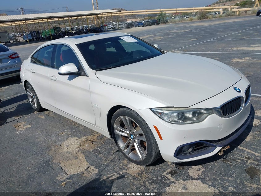 2016 BMW 4er VIN WBA4A9C52GG504834 IAAI salvage auction — NORMAL WEAR, Clear (California), sold $2,400 on 2026-07-29 (photo 1)