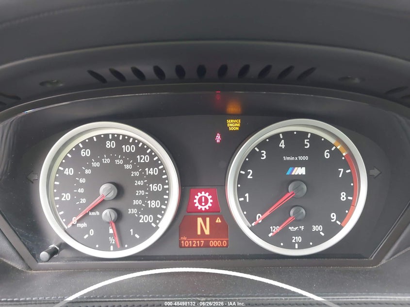 2007 BMW M6 VIN WBSEK93537CS32783 IAAI salvage auction — NORMAL WEAR, Clear - Dealer Only (California), sold $5,850 on 2026-07-29 (photo 7)