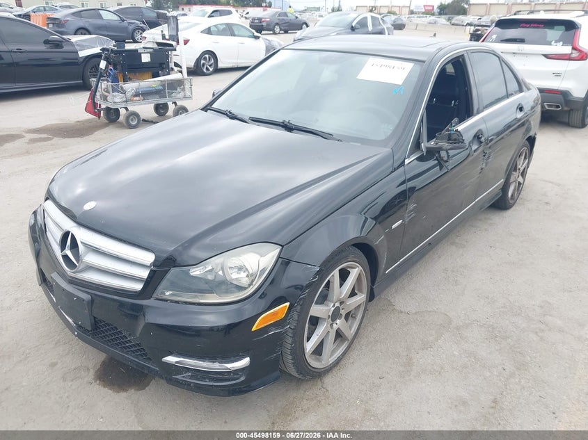2012 Mercedes-benz C-klasse VIN WDDGF4HB3CR205411 IAAI salvage auction — LEFT SIDE, Salvage (California), sold $1,200 on 2026-07-29 (photo 2)
