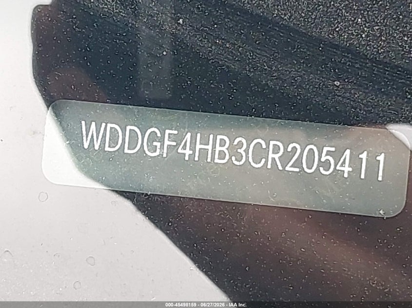 2012 Mercedes-benz C-klasse VIN WDDGF4HB3CR205411 IAAI salvage auction — LEFT SIDE, Salvage (California), sold $1,200 on 2026-07-29 (photo 9)