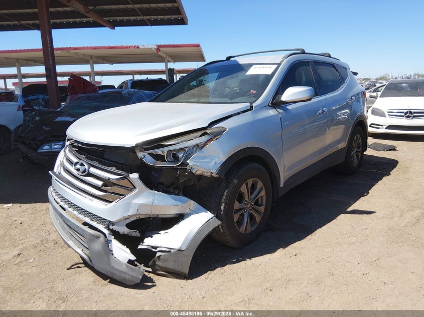 2016 Hyundai Santa fe VIN 5XYZU3LB6GG359867 IAAI salvage auction — LEFT FRONT, Salvage (Arizona), sold $2,250 on 2026-07-28 (photo 2)