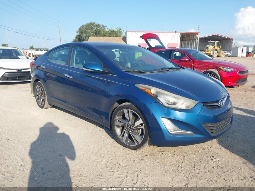2016 Hyundai Elantra VIN KMHDH4AE0GU620907 IAAI salvage auction — REAR END, Rebuildable (Florida), sold $675 on 2026-07-21 (photo 1)