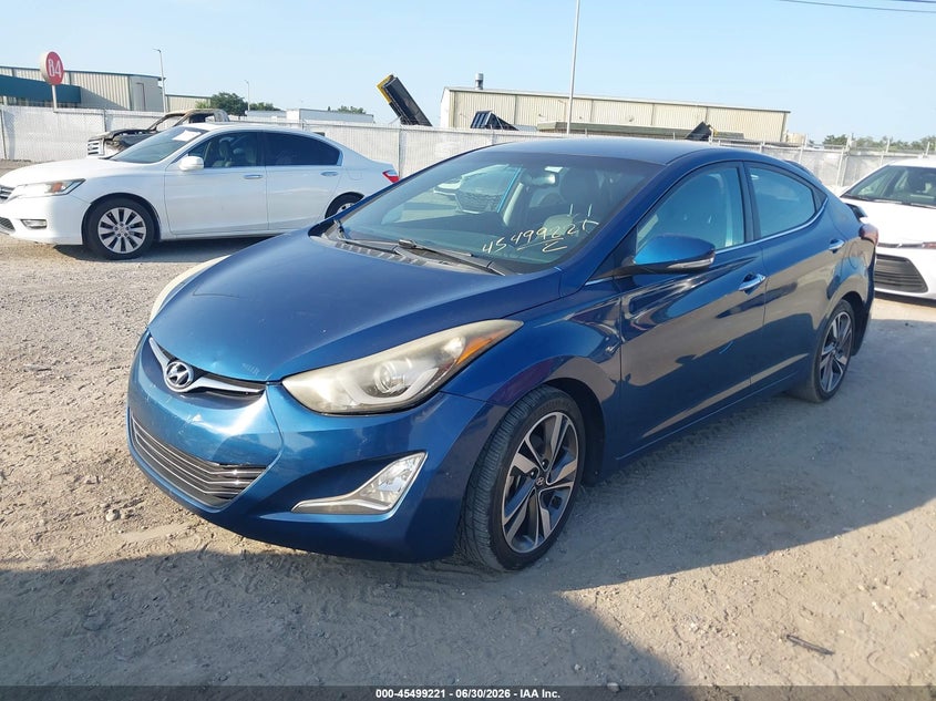 2016 Hyundai Elantra VIN KMHDH4AE0GU620907 IAAI salvage auction — REAR END, Rebuildable (Florida), sold $675 on 2026-07-21 (photo 2)