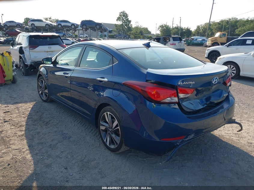 2016 Hyundai Elantra VIN KMHDH4AE0GU620907 IAAI salvage auction — REAR END, Rebuildable (Florida), sold $675 on 2026-07-21 (photo 3)