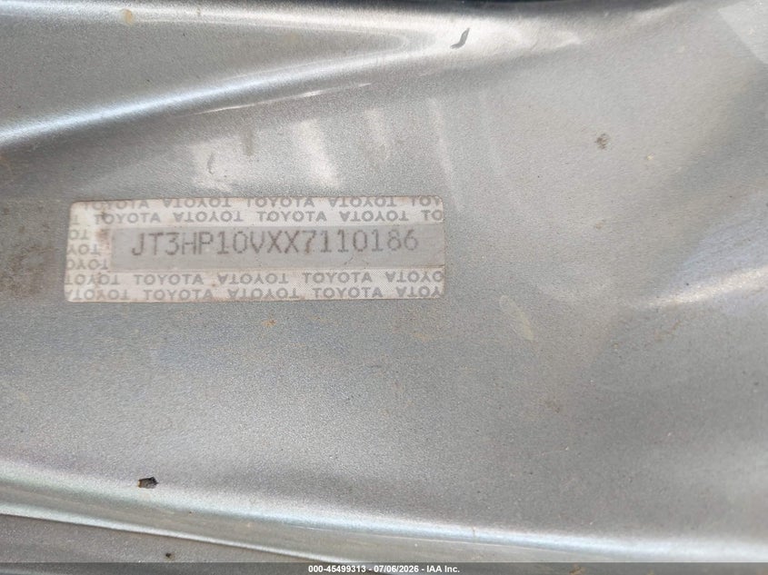 1999 Toyota Rav4 VIN JT3HP10VXX7110186 IAAI salvage auction — NORMAL WEAR, Clear - Dealer Only (California), sold $225 on 2026-07-23 (photo 9)