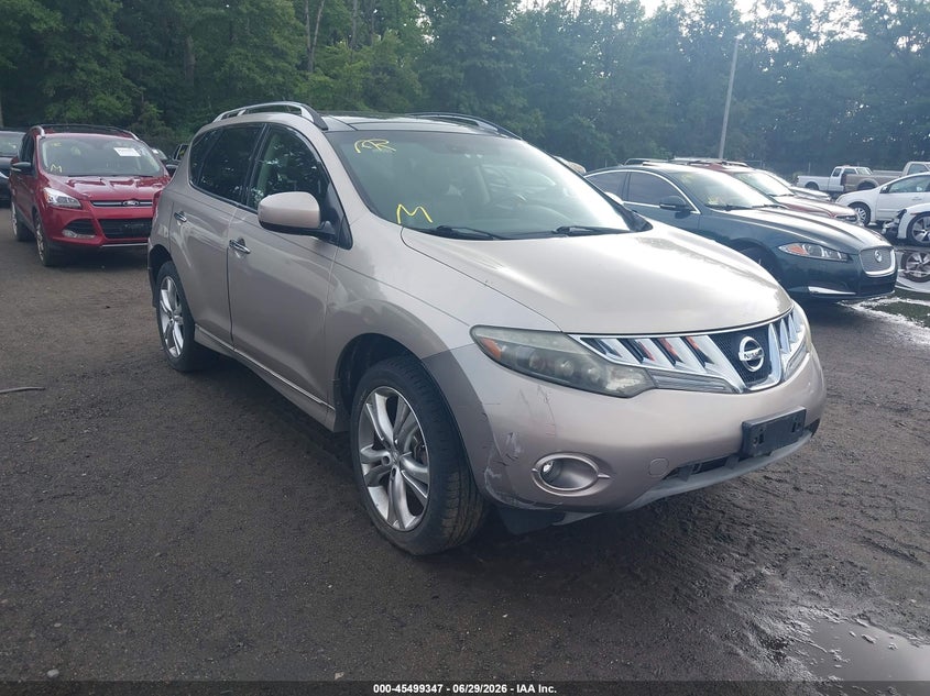 2009 Nissan Murano VIN JN8AZ18W49W102330 IAAI salvage auction — NORMAL WEAR, Clear (Virginia), sold $325 on 2026-07-15 (photo 1)