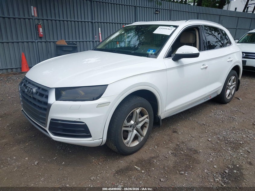 2018 Audi Q5 VIN WA1BNAFY1J2096072 IAAI salvage auction — NORMAL WEAR, Clear (New Jersey), sold $4,600 on 2026-07-29 (photo 2)
