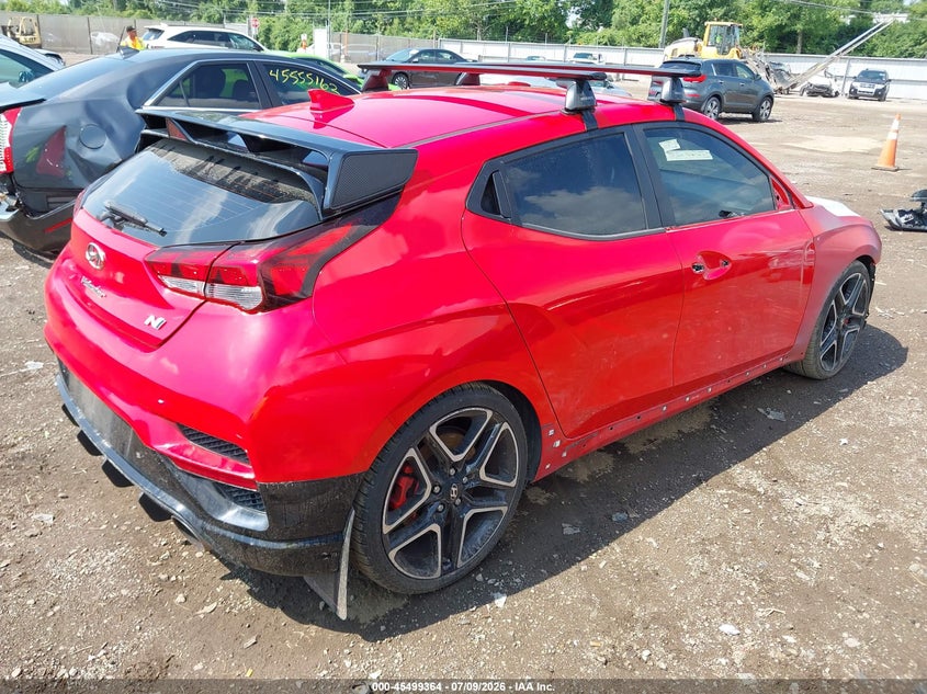 2020 Hyundai Veloster VIN KMHT36AH3LU005083 IAAI salvage auction — FRONT END, Salvage (Ohio), sold $25 on 2026-07-29 (photo 4)