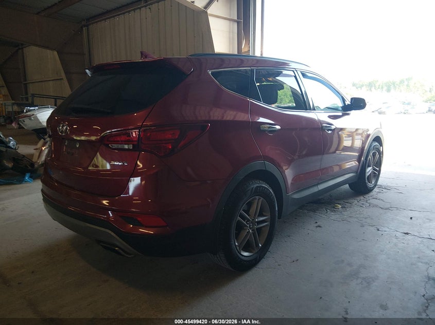 2017 Hyundai Santa fe VIN 5XYZU3LB0HG428778 IAAI salvage auction — NORMAL WEAR, Clear (Montana), sold $2,600 on 2026-07-20 (photo 4)