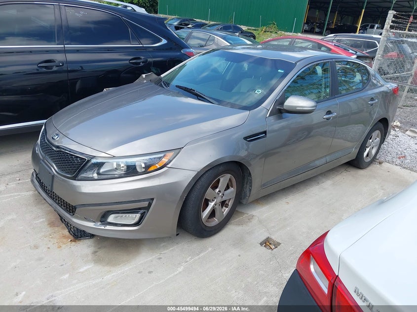 2014 Kia Optima VIN 5XXGM4A70EG320799 IAAI salvage auction — RIGHT FRONT, Clear (Tennessee), sold $1,400 on 2026-07-26 (photo 2)