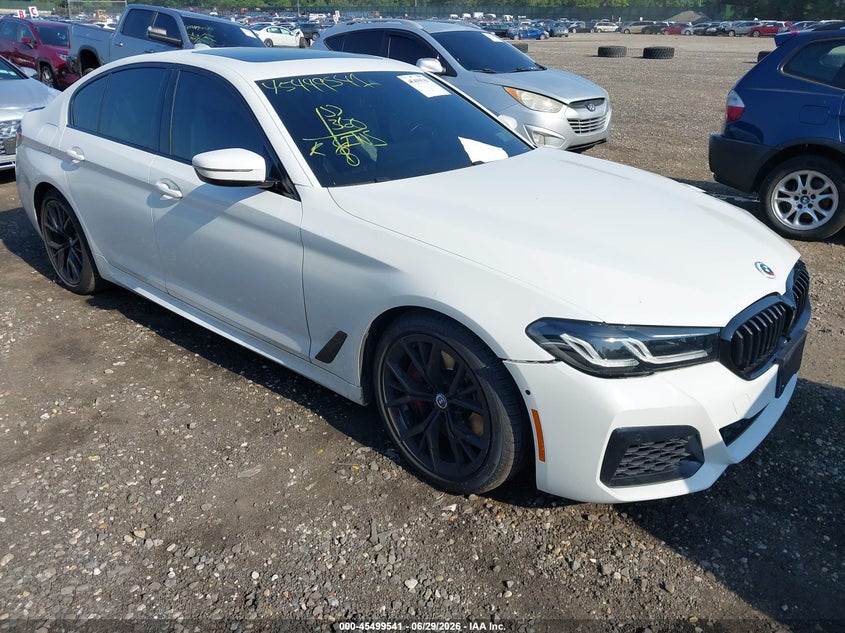 2023 BMW 5er VIN WBA13BK03PCM39168 IAAI salvage auction — FRONT END, Mv-907A (New York), sold $25,650 on 2026-07-13 (photo 1)
