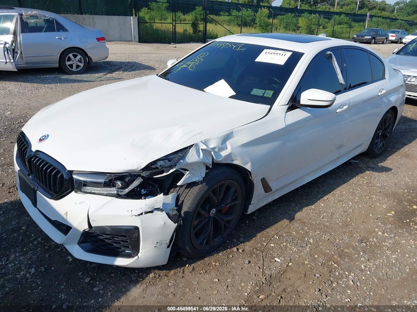 2023 BMW 5er VIN WBA13BK03PCM39168 IAAI salvage auction — FRONT END, Mv-907A (New York), sold $25,650 on 2026-07-13 (photo 2)