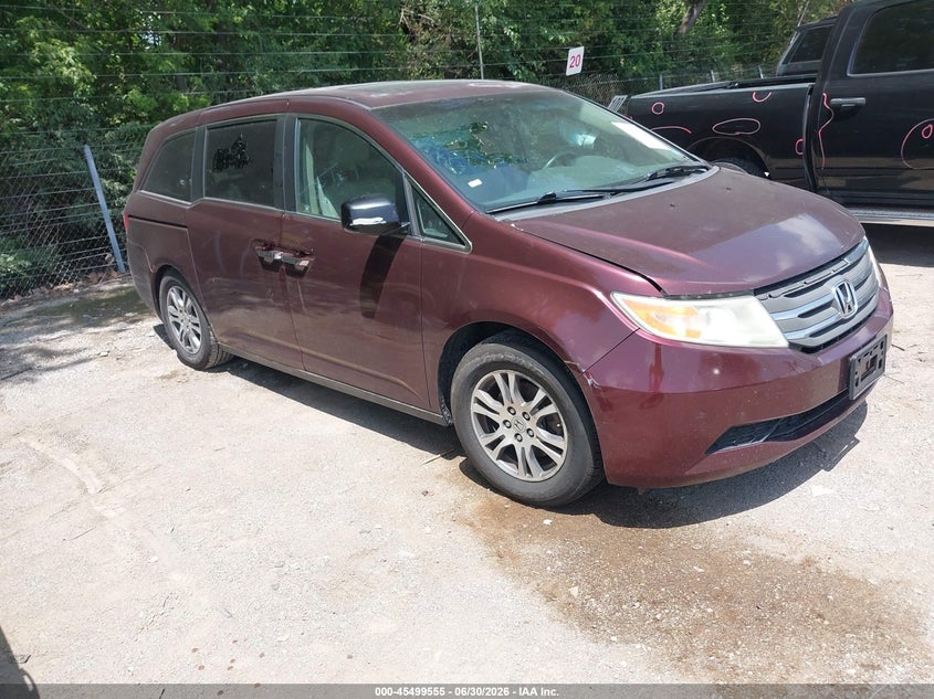 2012 Honda Odyssey VIN 5FNRL5H60CB136607 IAAI salvage auction — LEFT REAR, Salvage Title, sold $625 on 2026-07-19 (photo 1)