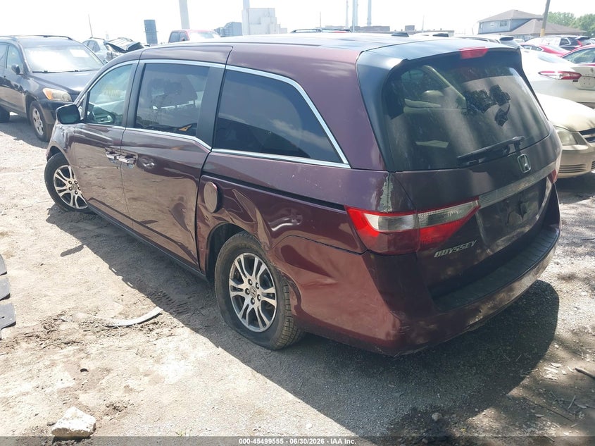 2012 Honda Odyssey VIN 5FNRL5H60CB136607 IAAI salvage auction — LEFT REAR, Salvage Title, sold $625 on 2026-07-19 (photo 3)