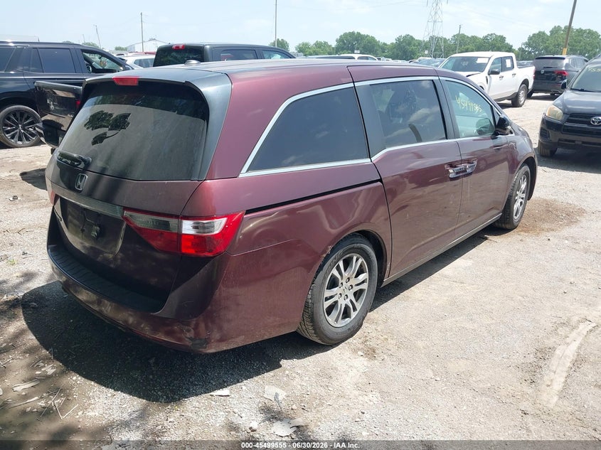 2012 Honda Odyssey VIN 5FNRL5H60CB136607 IAAI salvage auction — LEFT REAR, Salvage Title, sold $625 on 2026-07-19 (photo 4)