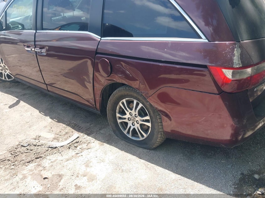 2012 Honda Odyssey VIN 5FNRL5H60CB136607 IAAI salvage auction — LEFT REAR, Salvage Title, sold $625 on 2026-07-19 (photo 6)