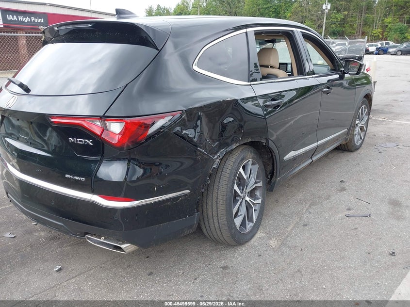 2023 Acura Mdx VIN 5J8YE1H40PL007316 IAAI salvage auction — LEFT & RIGHT, Salvage Title, sold $11,575 on 2026-07-27 (photo 6)