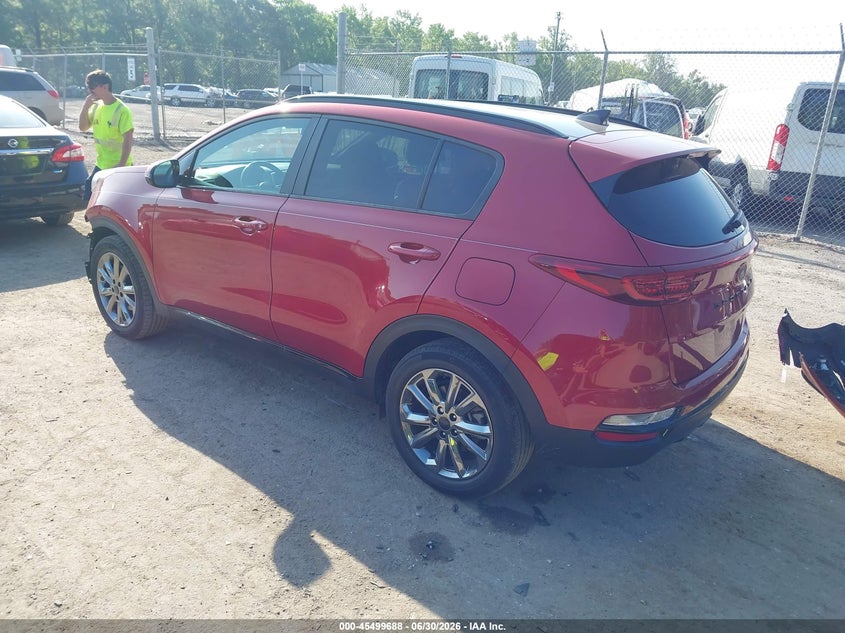 2021 Kia Sportage VIN KNDP63AC2M7891803 IAAI salvage auction — RIGHT FRONT, Salvage - Greater Than 75% (Maryland), sold $3,300 on 2026-07-21 (photo 3)