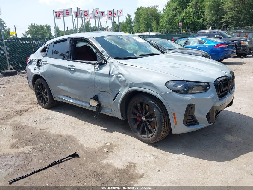 2023 BMW X4 VIN 5UX43DT07P9P89232 IAAI salvage auction — RIGHT SIDE, Salvage Title, sold $18,650 on 2026-08-20 (photo 1)